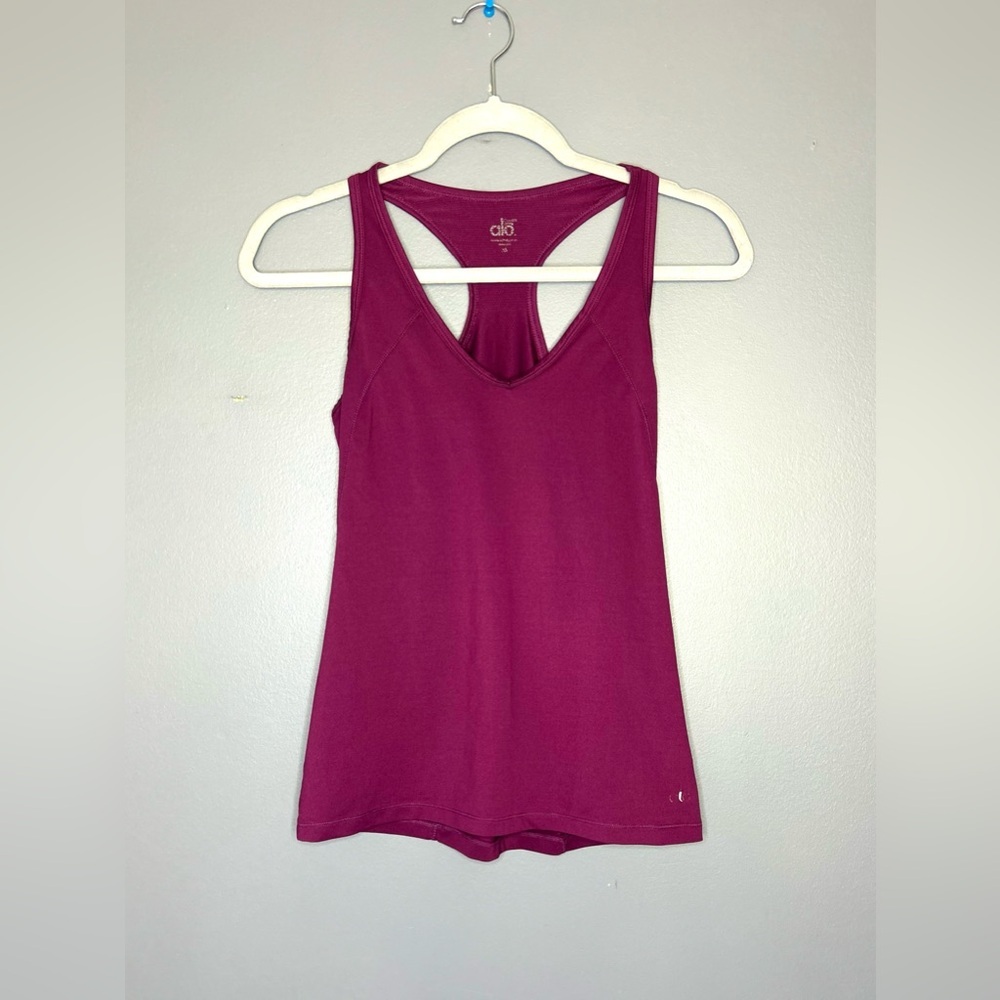 Alo Yoga Fuschsia Purple Pink Racerback Tank Top‎ Size XS